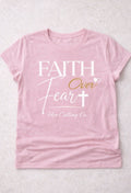 Pink Faith Over Fear (White)